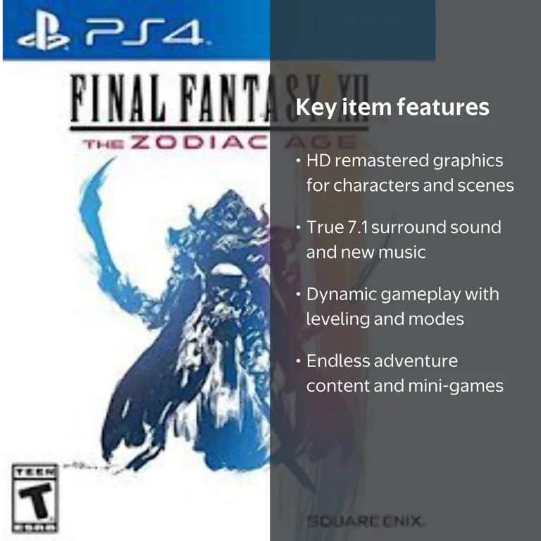 Final Fantasy XII: Zodiac Age, PS4, Square Enix, Physical