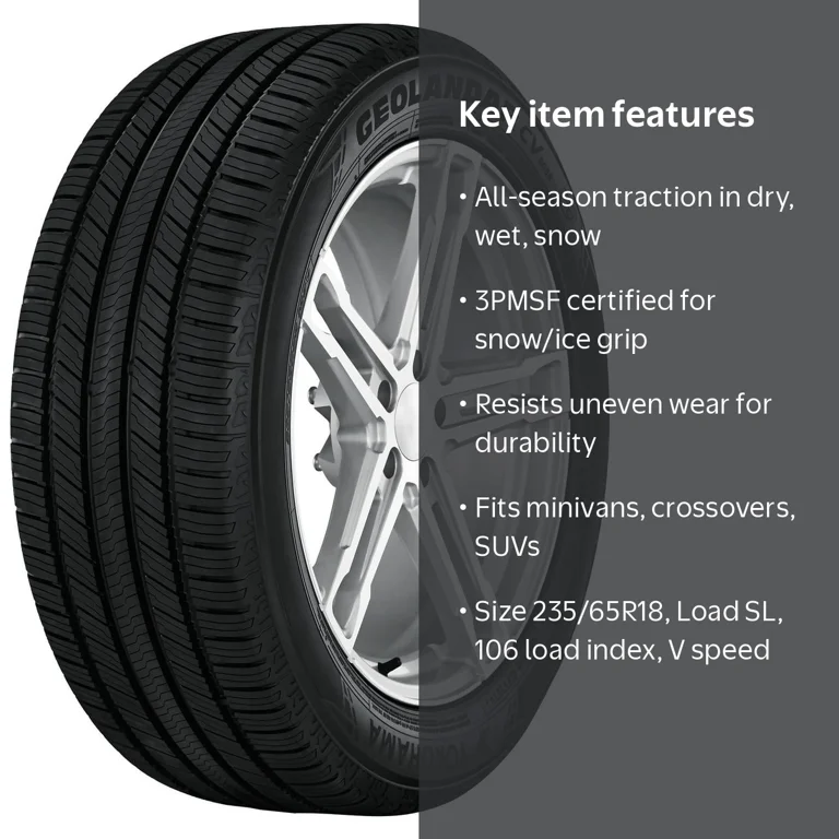 Yokohama Geolandar CV G058 All Season Tire, Enhanced Grip, Cost