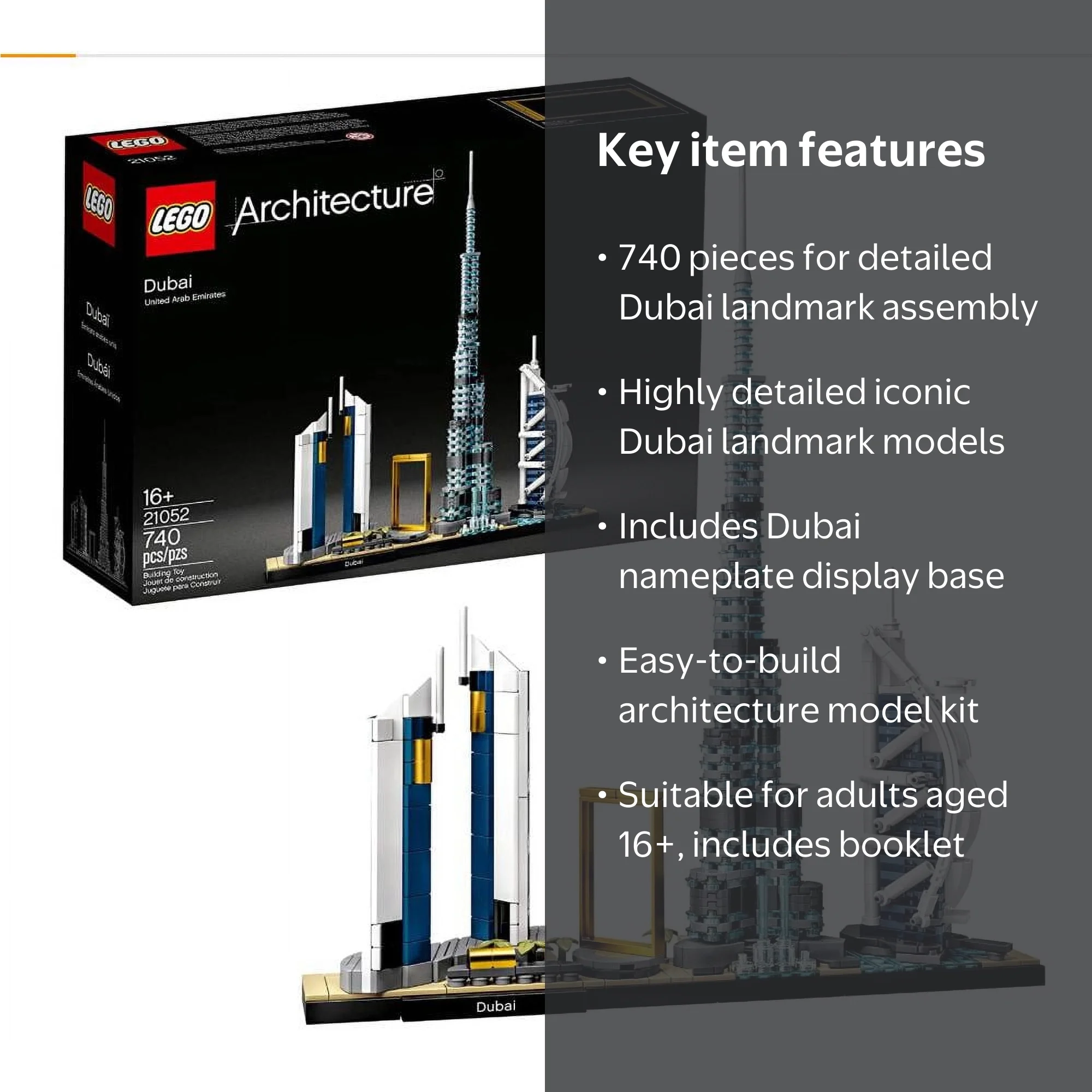 LEGO Architecture Skylines Dubai 21052 Building Kit, Collectible