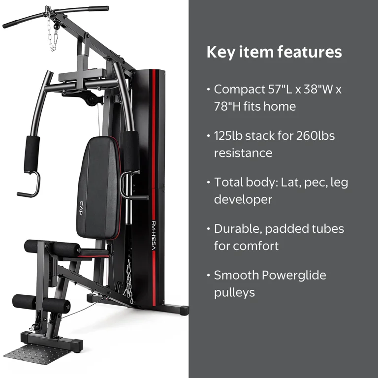 CAP Home Gym with 125 lb Weight Stack - Walmart.com