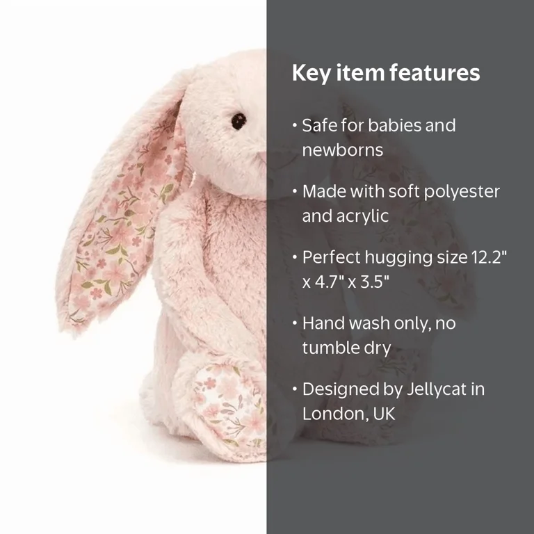 Jellycat, Blossom Blush Bunny, Cherry, 12.2
