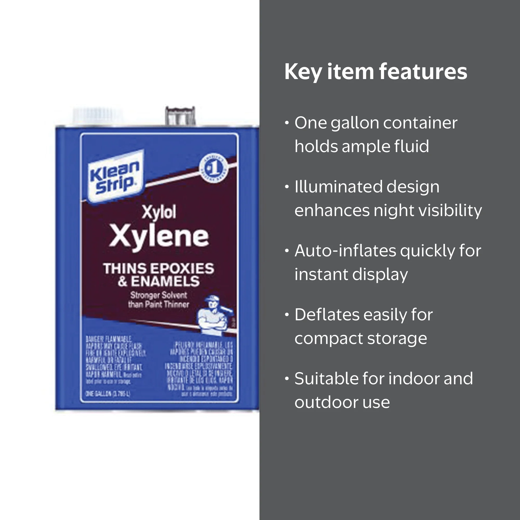 Klean-Strip Chemical Xylol Xylene Solvent, Paint Thinner, 1-Gallon