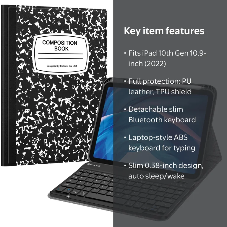 Fintie iPad 10.9 Inch 10th Gen (2022) Keyboard Case with Pencil