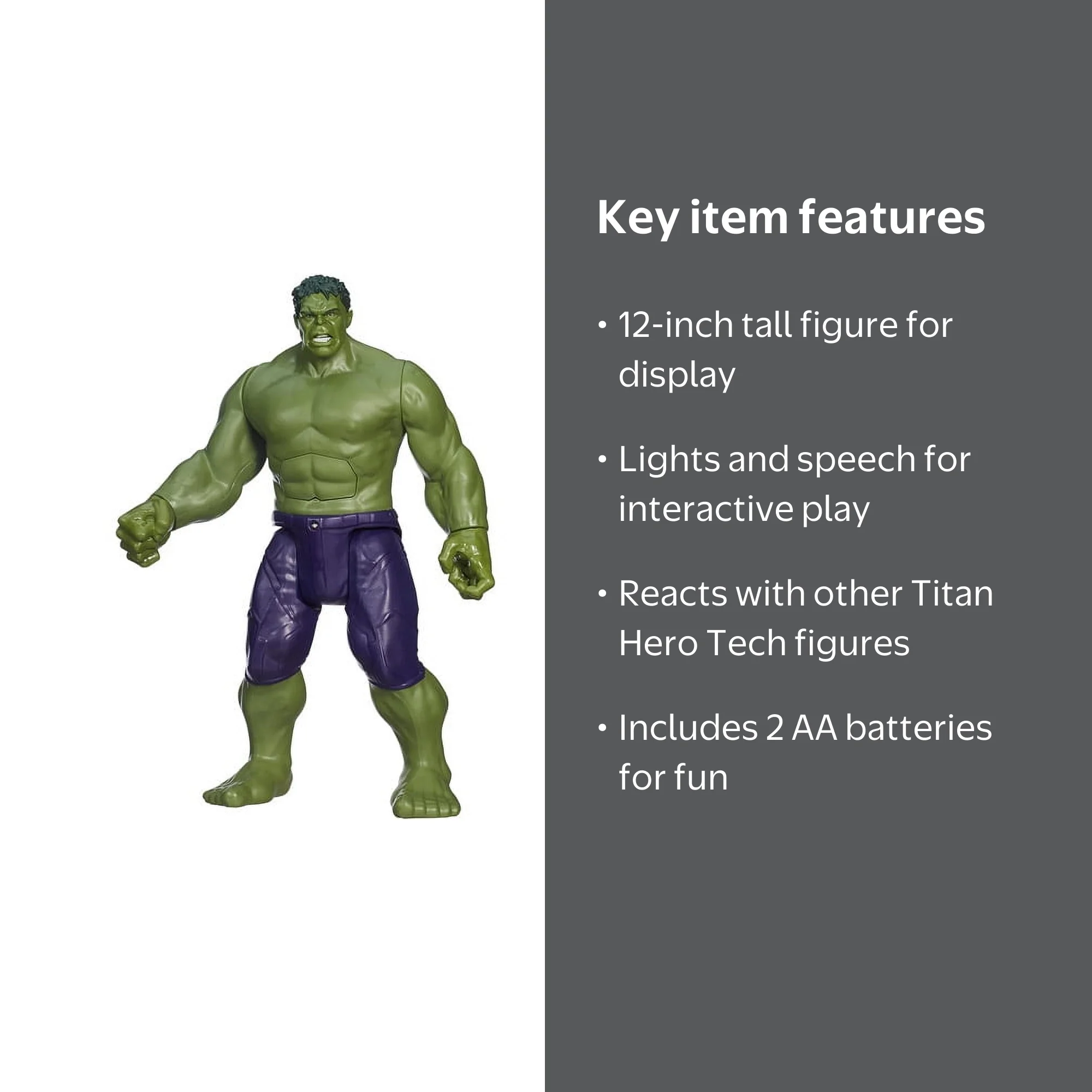 Marvel Avengers Titan Hero Tech Hulk Figure, 12