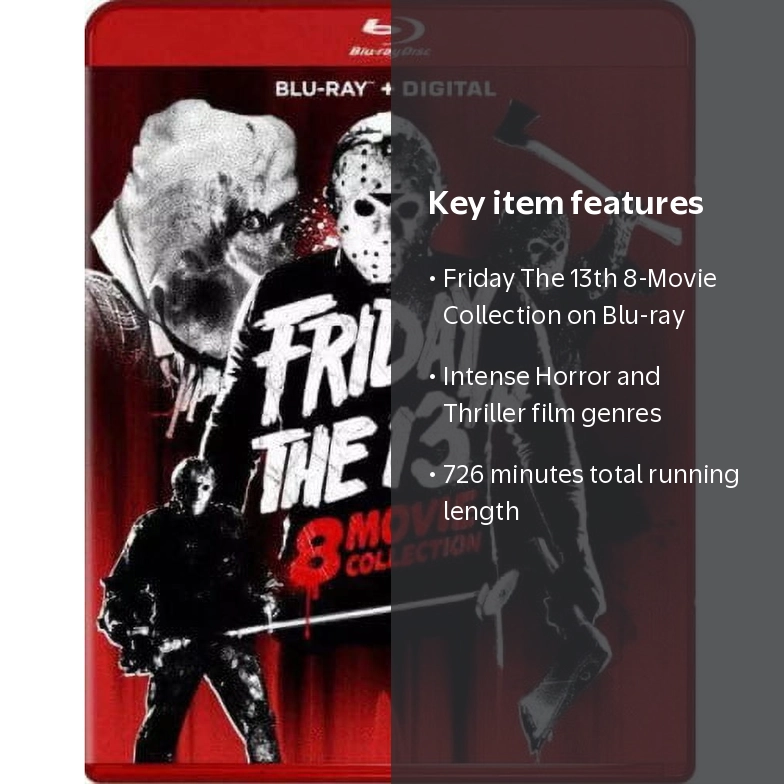 Friday The 13Th 8-Movie Collection, Blu-ray, Horror, Thriller