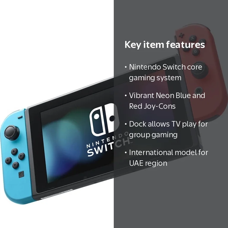 Free Shipping! Nintendo Switch w/ Neon Blue and Neon Red Joy-Con