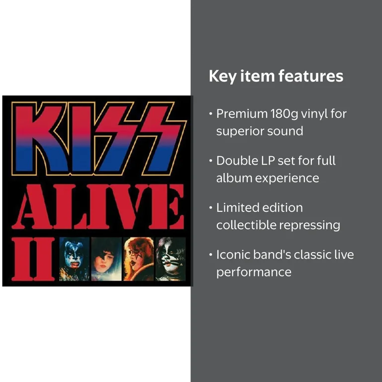 UME, Vinyl, Kiss Alive II Limited Double 180gm LP, Music