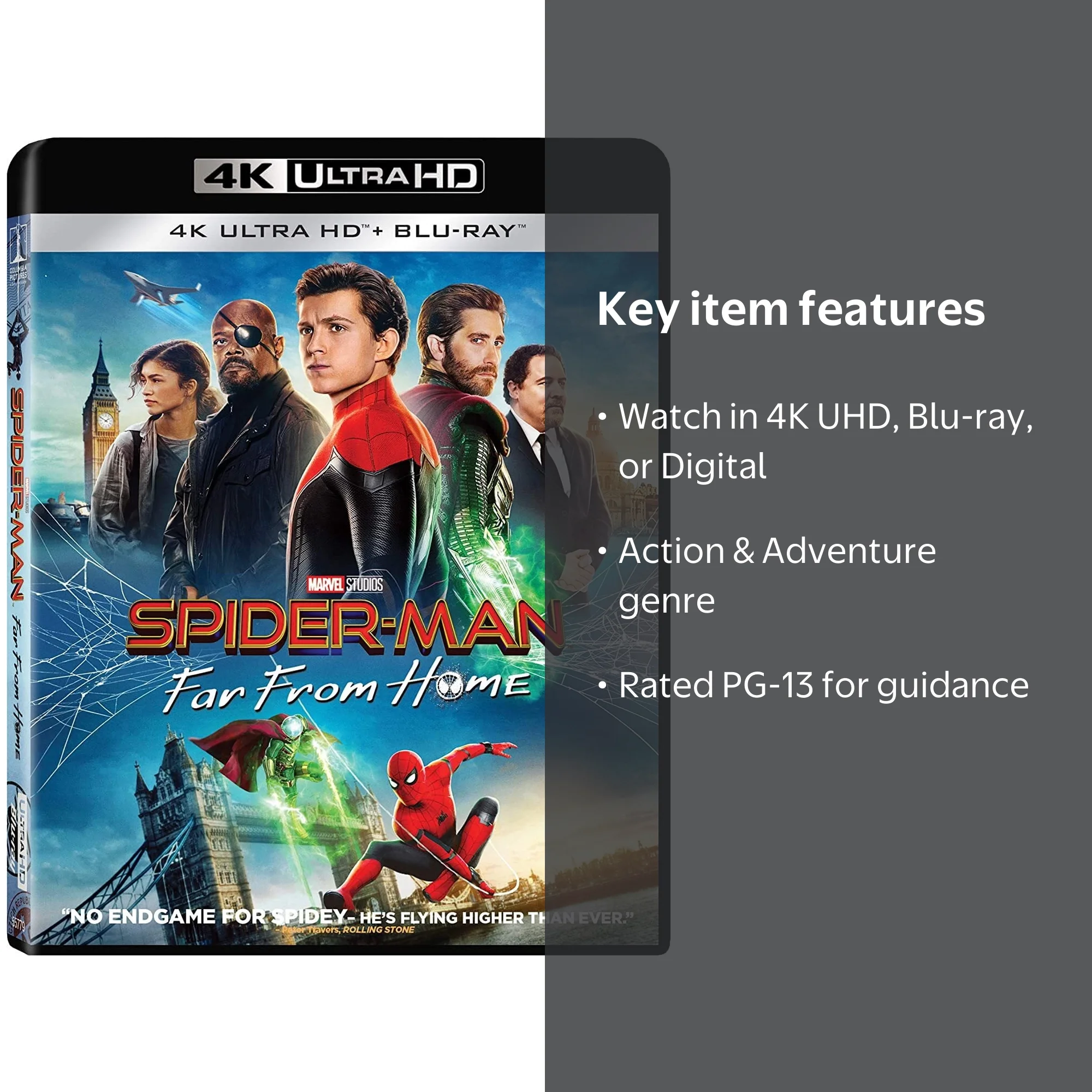 Sony Pictures Spider-Man: Far From Home 4K UHD + Blu Ray + Digital