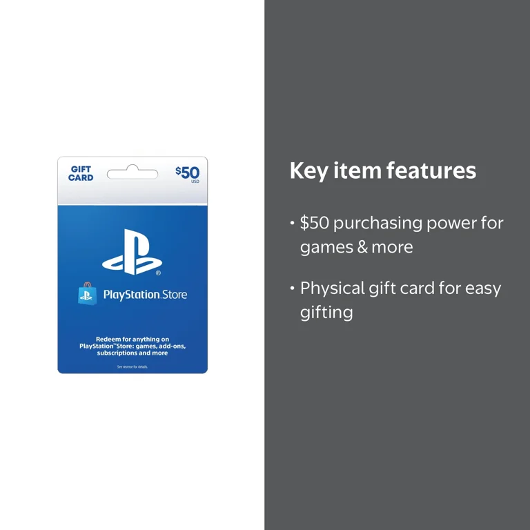 PlayStation Store $50 Gift Card [Physical] - Walmart.com