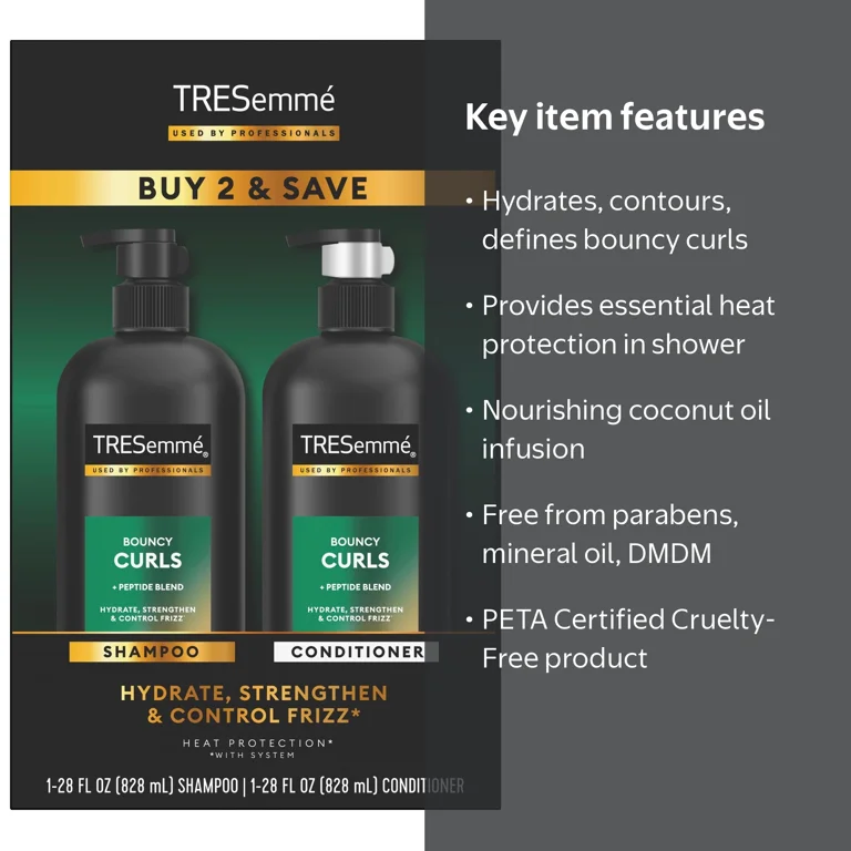 TRESemmé Shampoo & Conditioner Hydrate & Define Bouncy Curls
