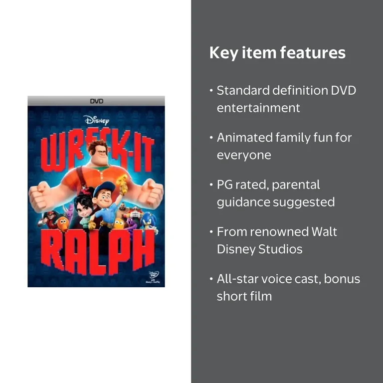 Wreck-It Ralph (DVD) Disney, Animated, Family Oriented - Walmart.com
