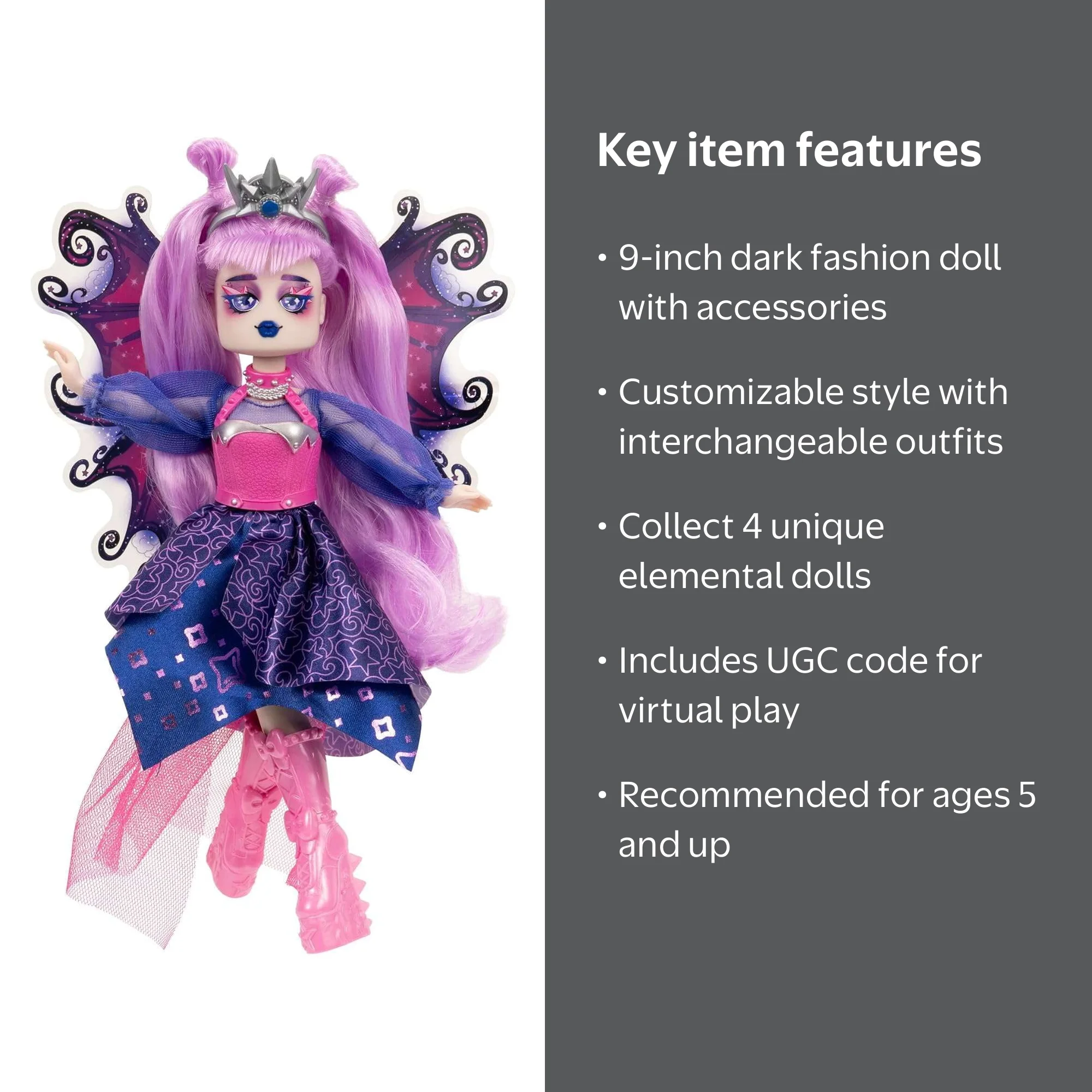 Jazwares Royale High Avrilla Doll, Fairy Journal, Comb, Wings