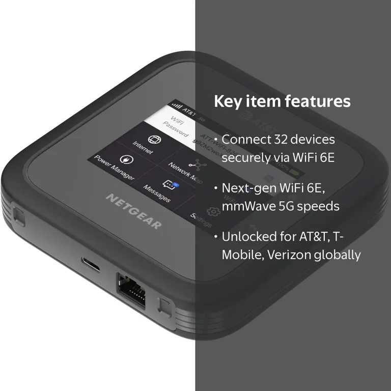 NETGEAR Nighthawk M6 Pro MR6500-1A1NAS 5G WiFi 6E Router Unlocked
