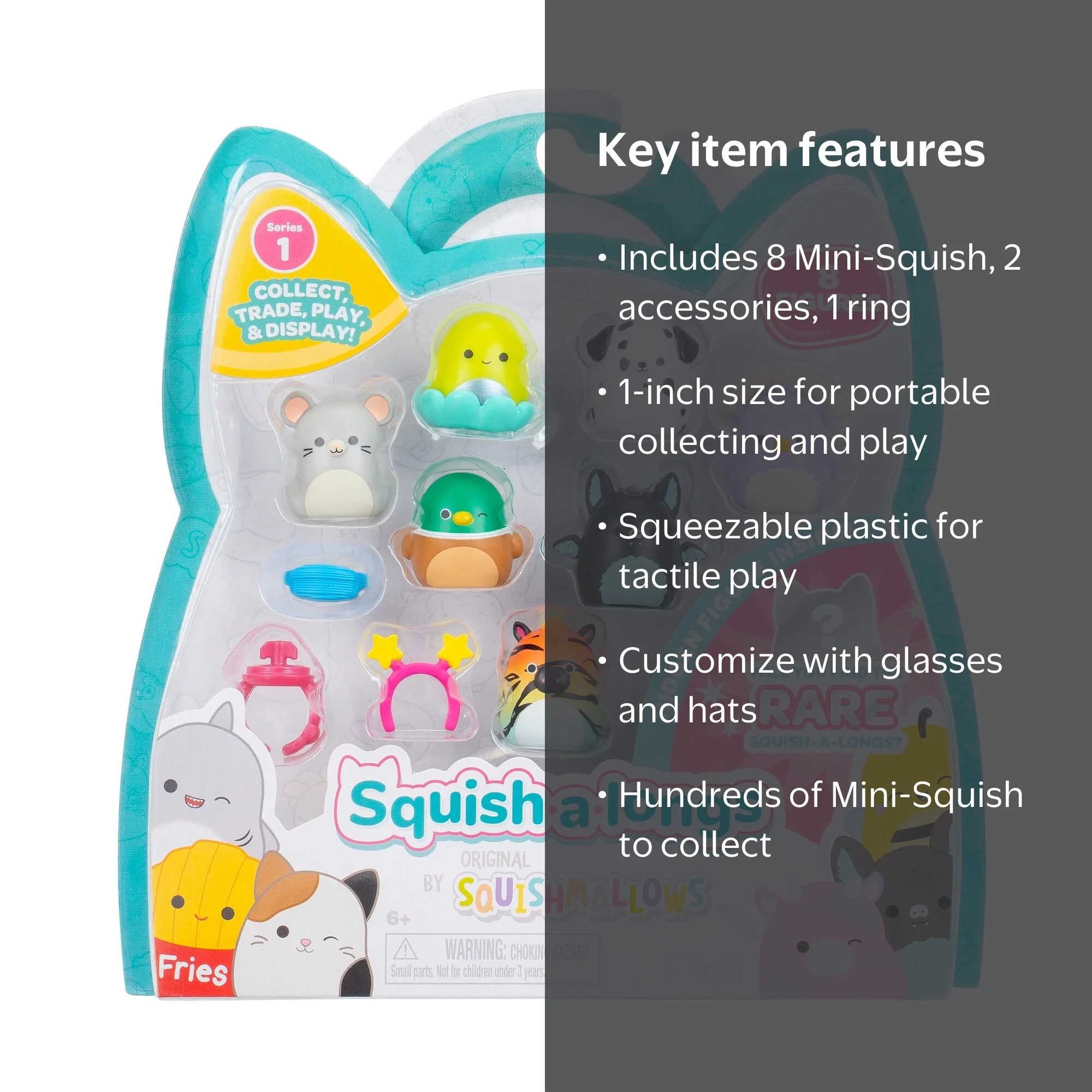 Squish-A-Longs By Original Squishmallows 8 Pack - Series 1, Style 1 Squish-A-Longs By Original Squishmallows 8 Pack - Series 1, Style 1