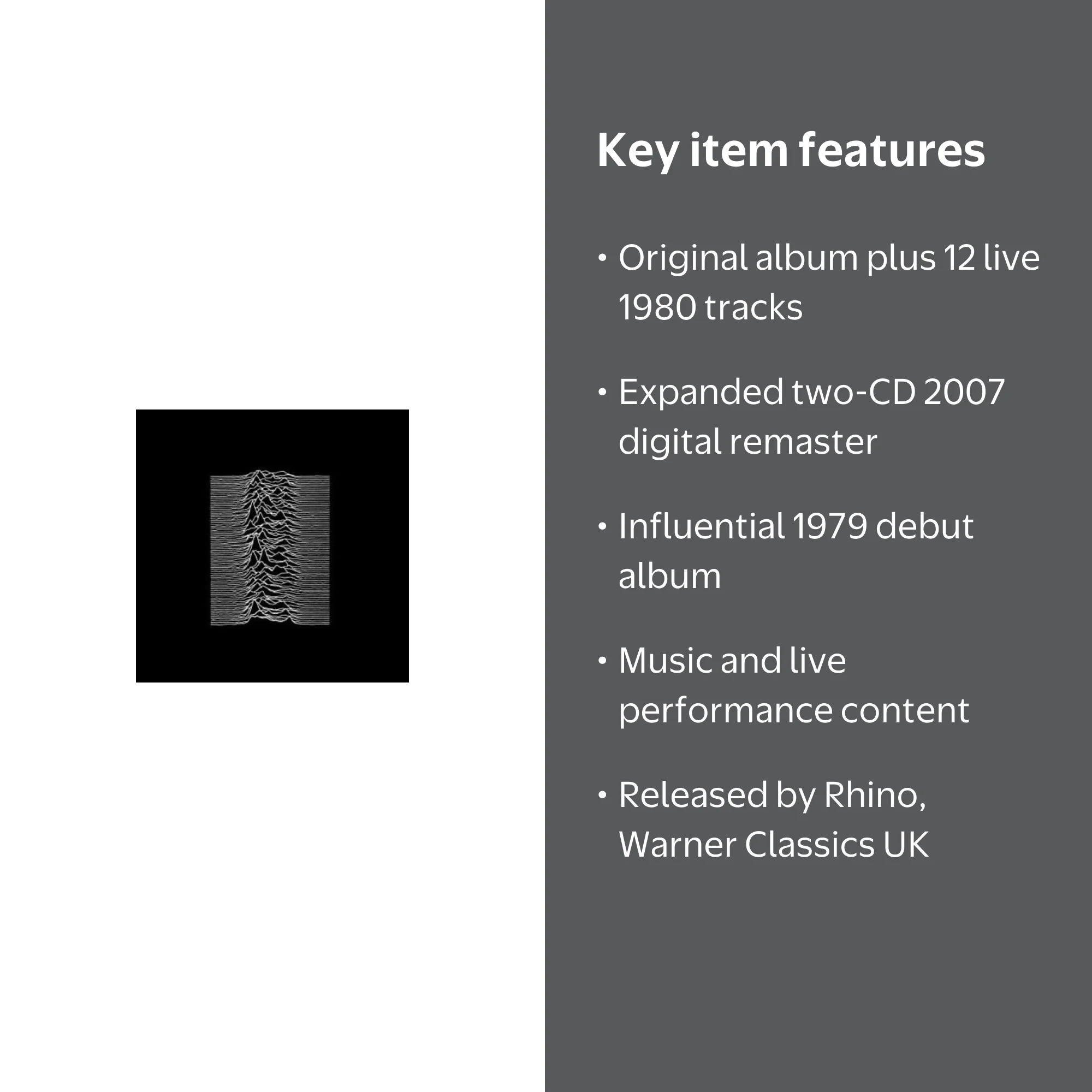 Joy Division - Unknown Pleasures Album - Music & Performance - 2