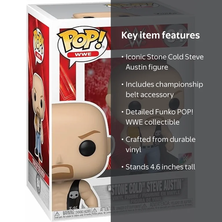Funko POP! WWE Figure: Stone Cold Steve Austin with Championship