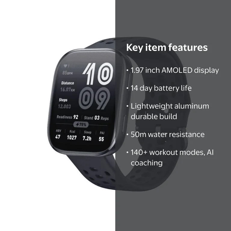 Amazfit, Smart Watch, 46mm, 14 Day Battery, AMOLED Display