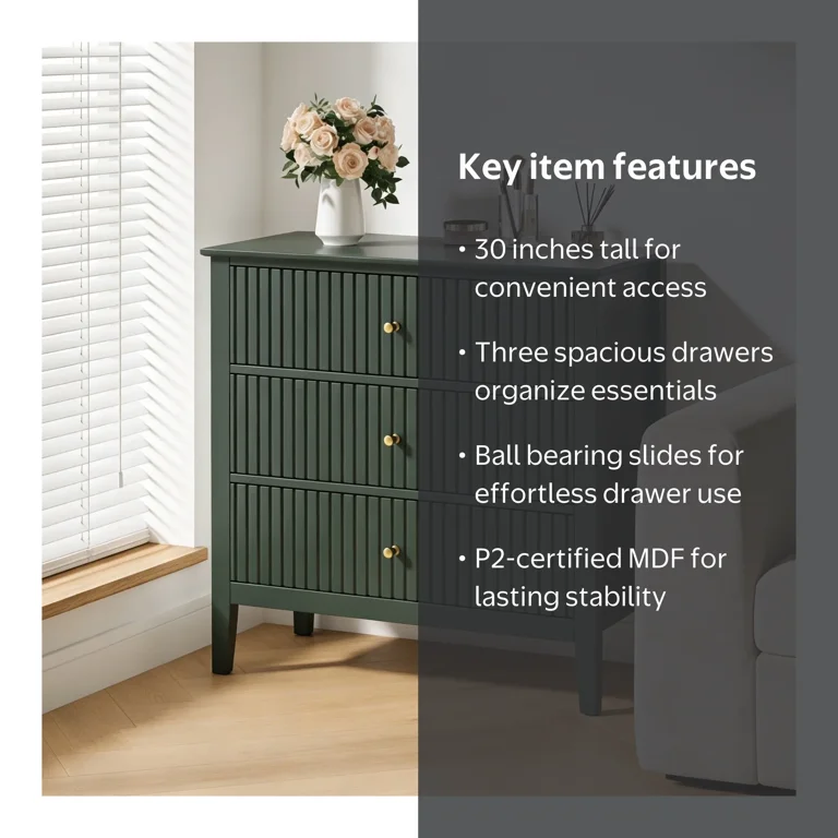 modern three drawer dresser Atten 3-Drawer Tall drawer dresser includes easy Garvee 3 Drawer Dresser for