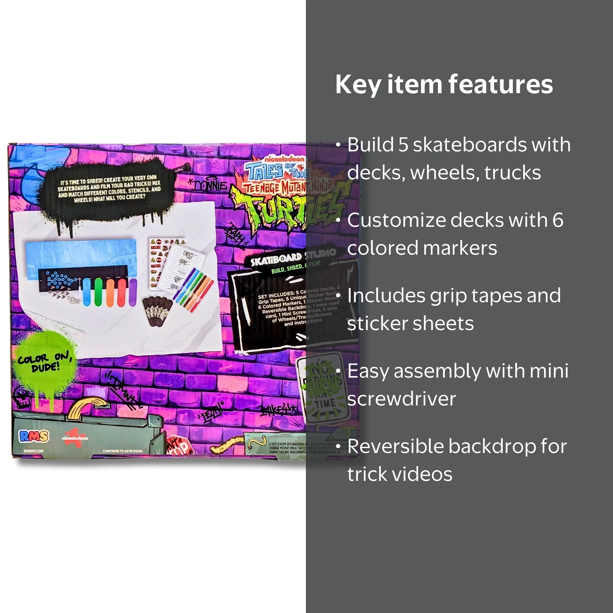Tales of The Teenage Mutant Ninja Turtles Skateboard Studio, Build