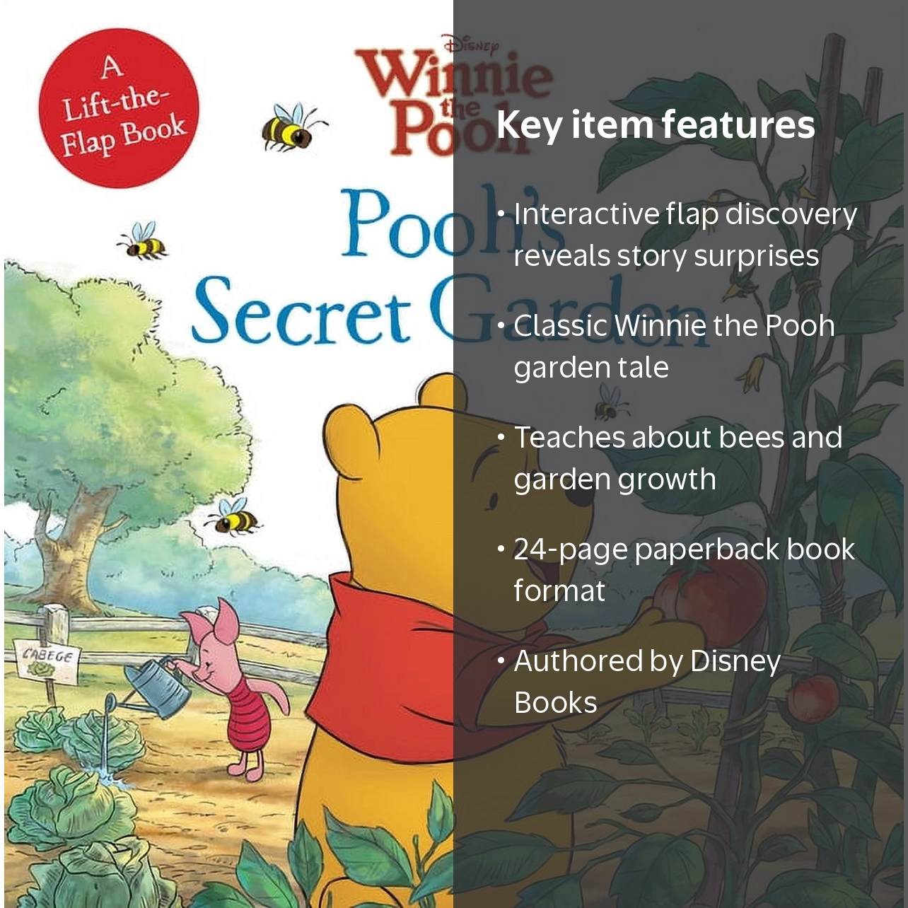 Disney Books, Lift-The-Flap Book, Pooh's Secret Garden