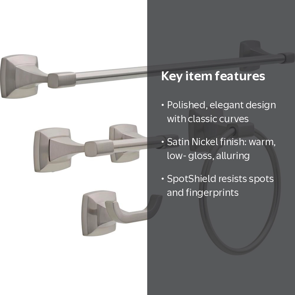Delta PWD64-BN Portwood 4 Piece Bath Accessory Set Satin Nickel