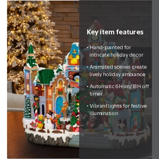 Disney Animated Christmas Village, Lights, Music, 14.9