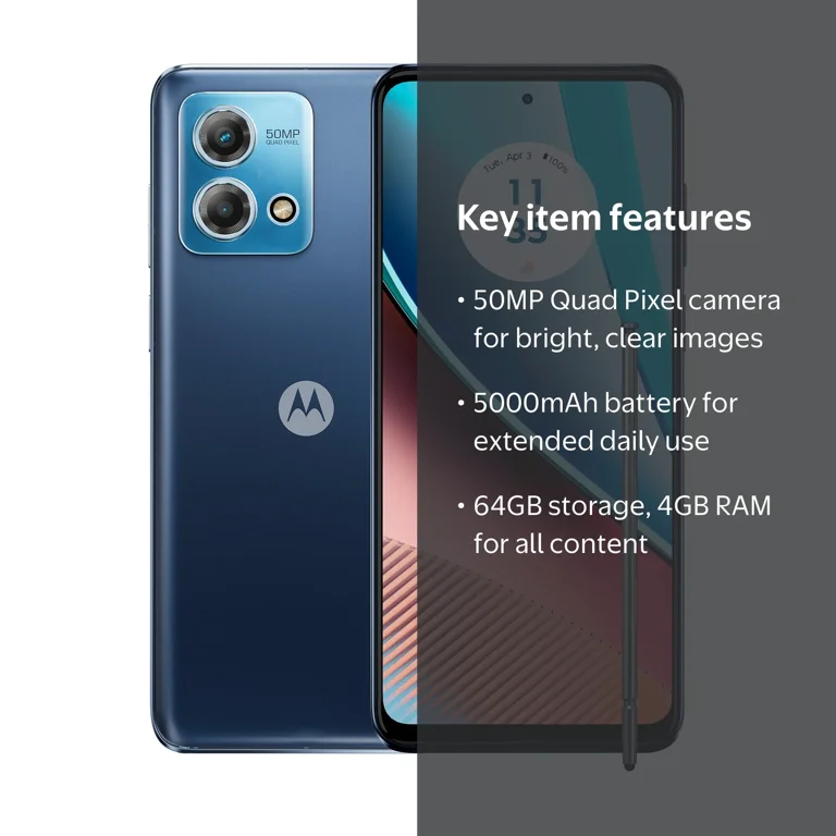 Motorola Moto G Stylus 4G Smartphone, 64GB, Blue - Prepaid
