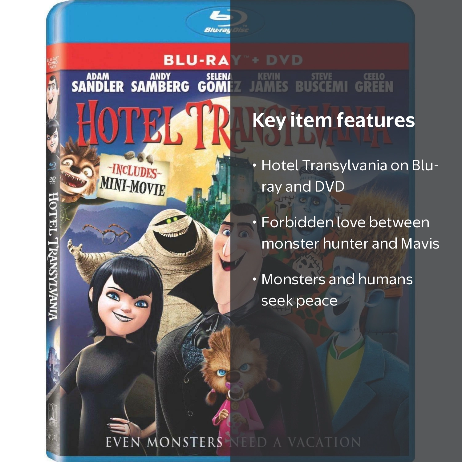 Hotel Transylvania (Blu-ray + DVD) - Walmart.com