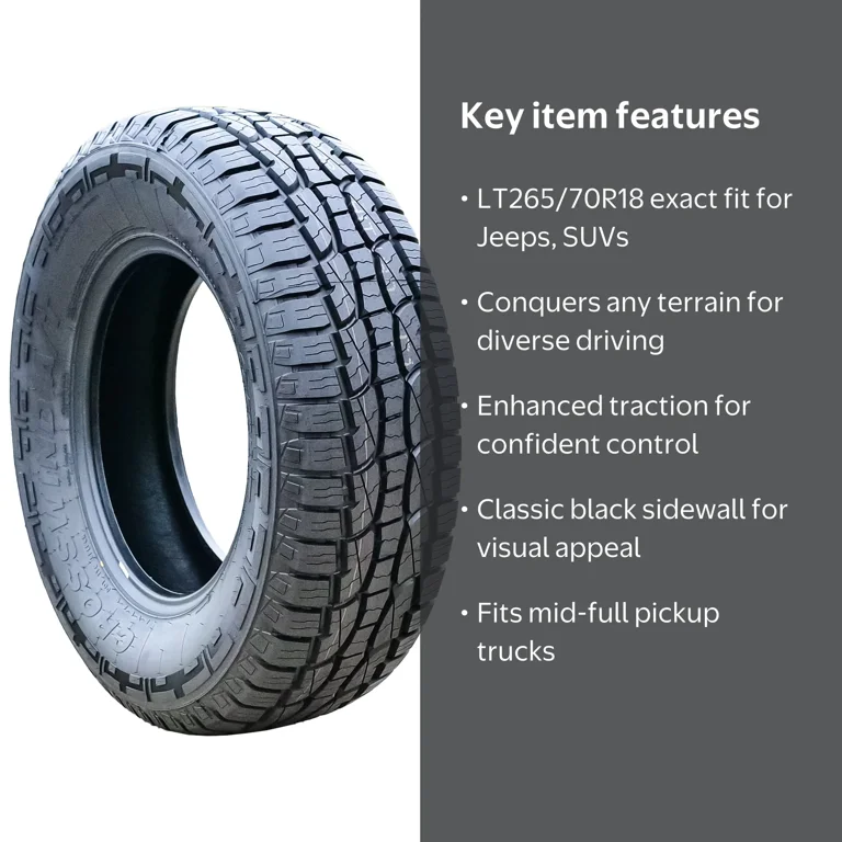 Linglong, Crosswind A/T Tire, LT265/70R18, All-Terrain Grip