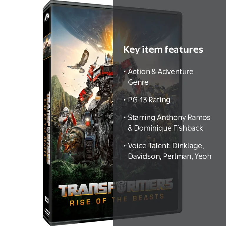 Paramount Home Video, DVD, Rise of the Beasts PG-13, Optimus Prime