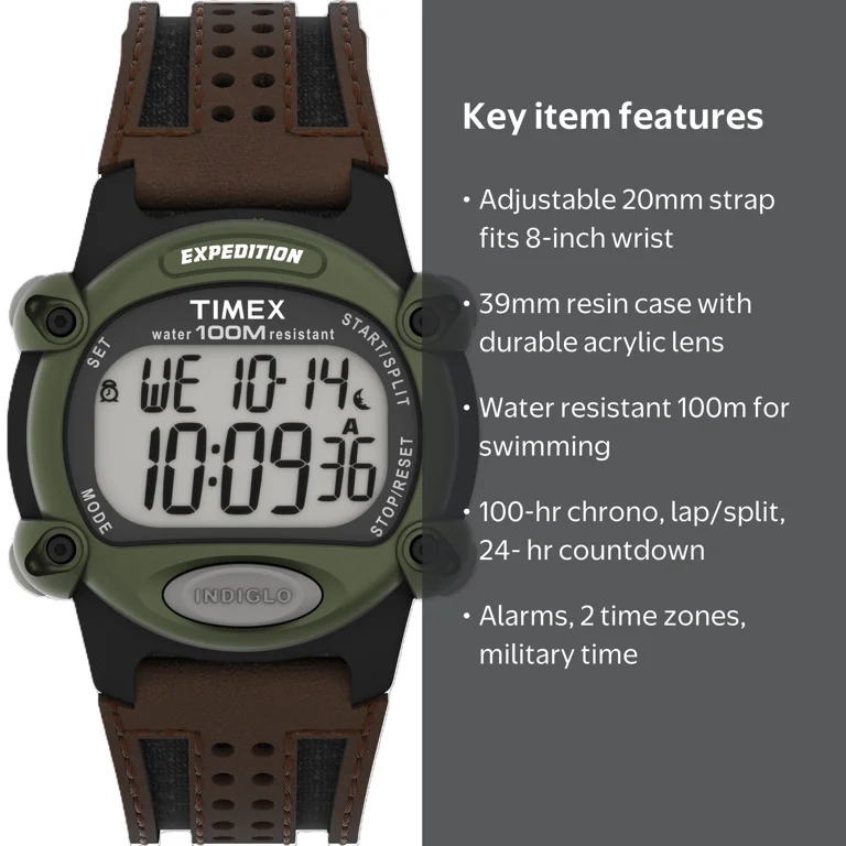 Timex Men's Expedition Military Sport Watch, 39mm, Waterproof