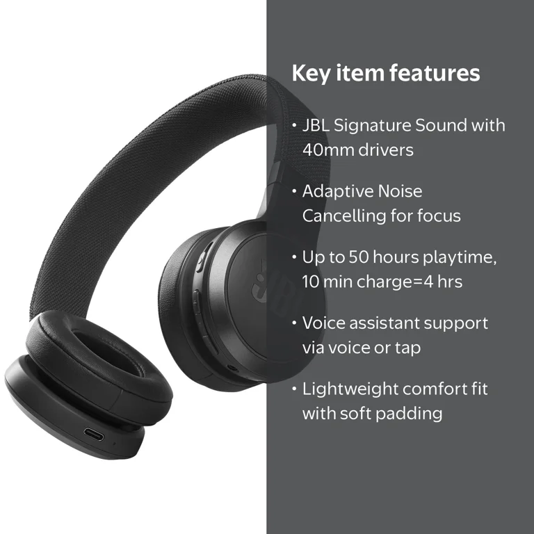 Free Shipping! JBL Live 460NC - Wireless on-ear Noise Cancelling