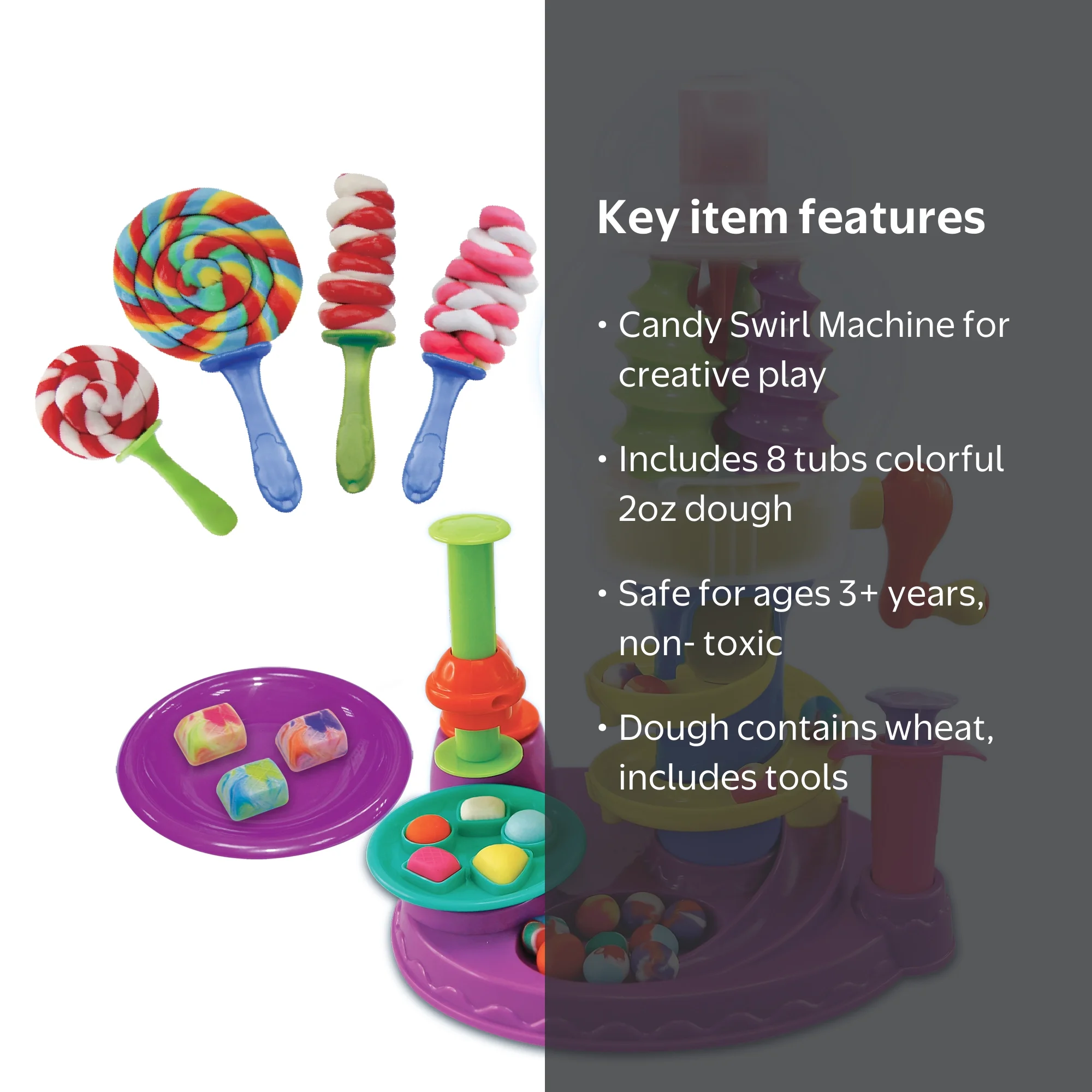 Crayola Candy Playset, 17+ Pieces & 8 Tubs of Dough, Play Dough