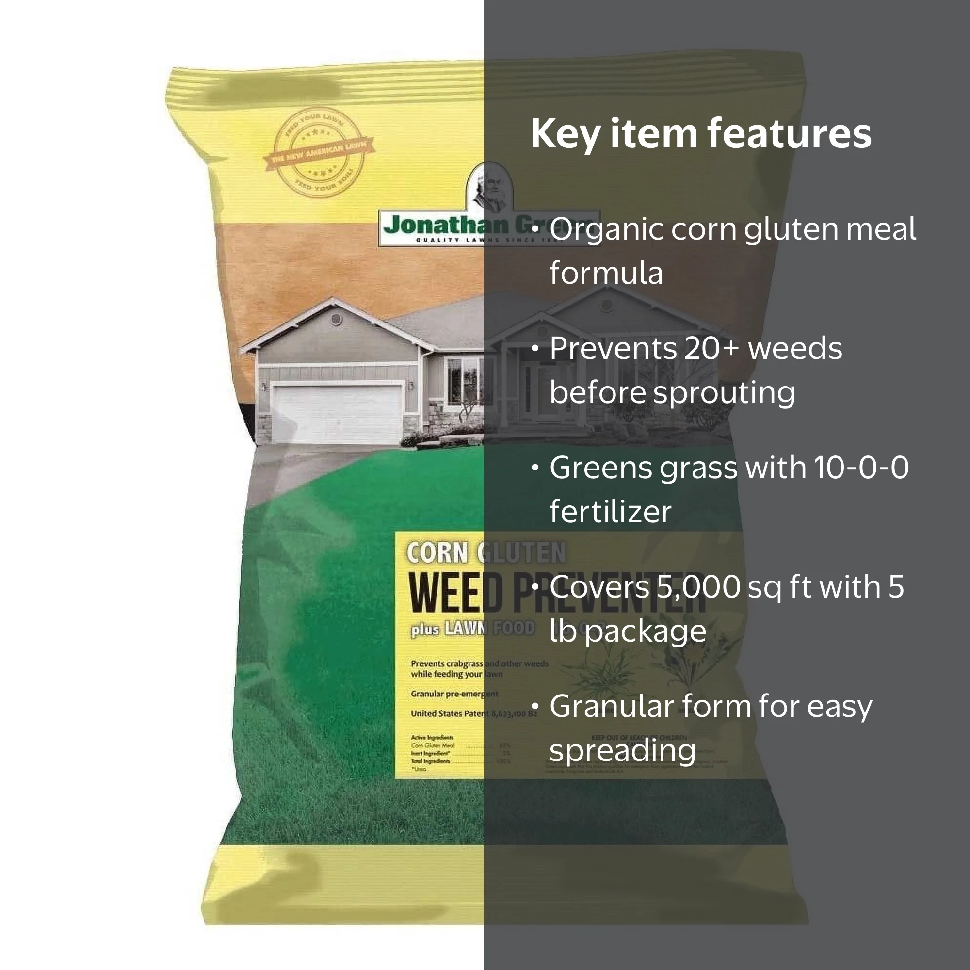 Jonathan Green Organic Corn Gluten Weed Preventer, Crabgrass