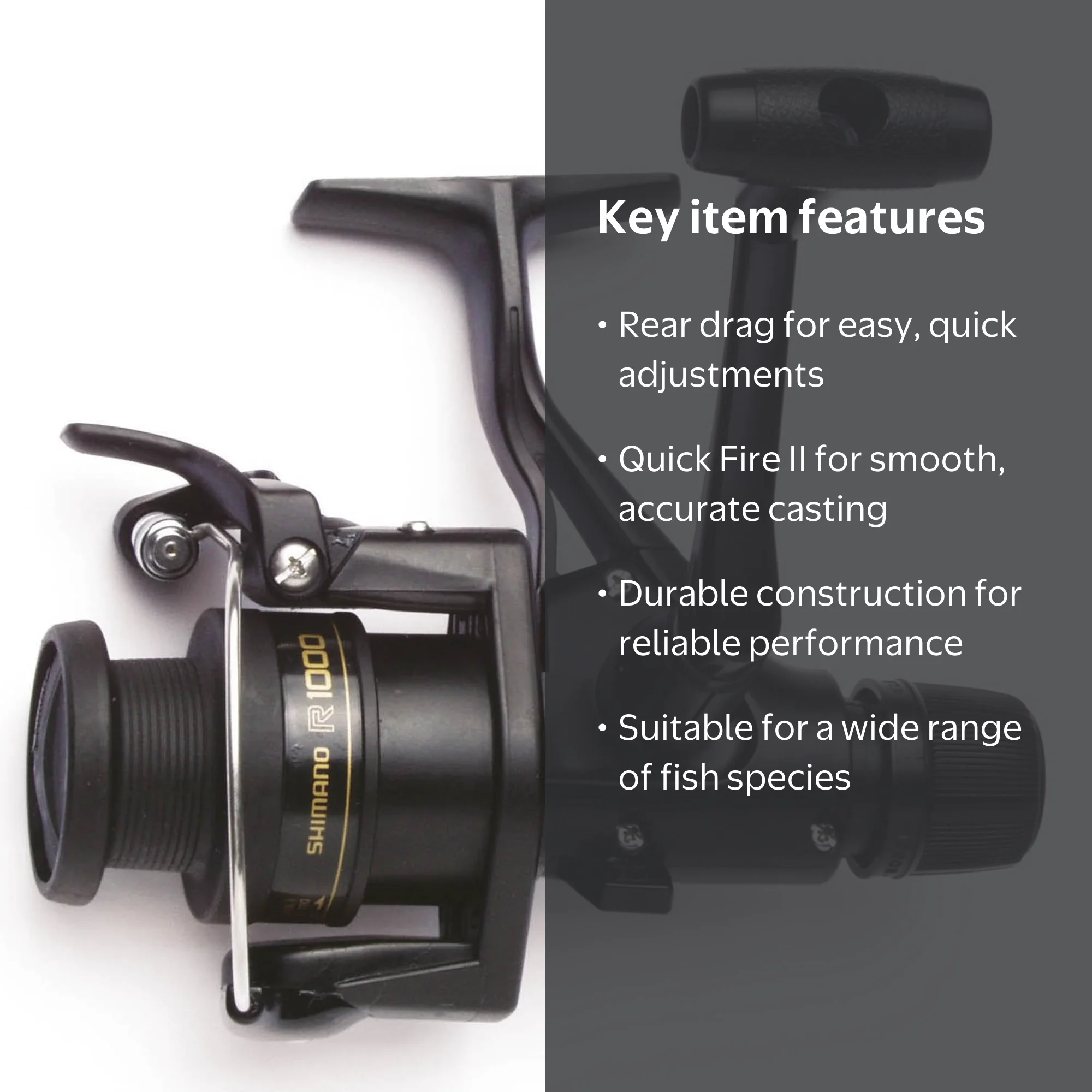 Shimano IX2000R RDRG Clam Spinning Reel with Quick Fire II Rear