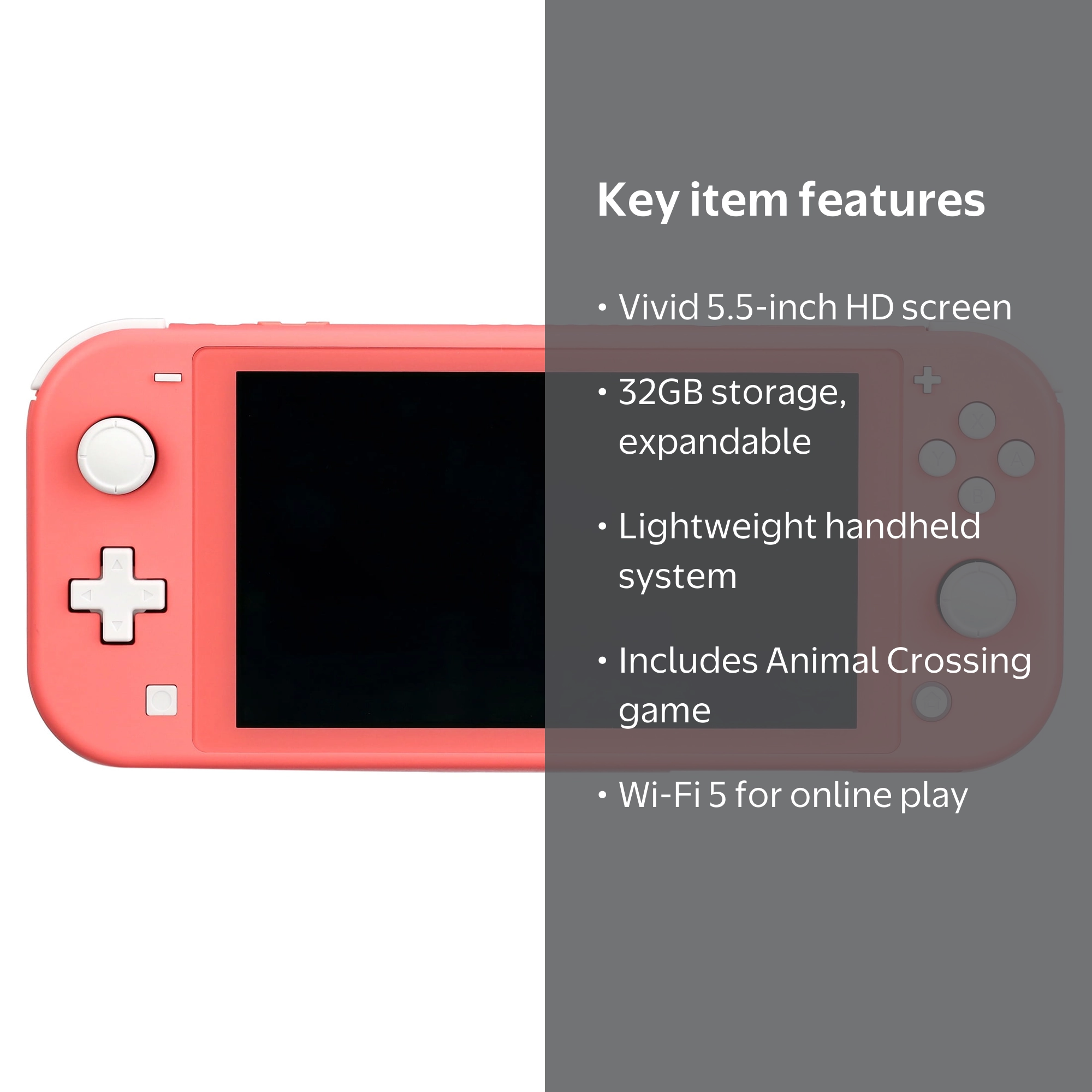 Nintendo Switch Lite Console, Coral - Isabelle's Aloha Edition
