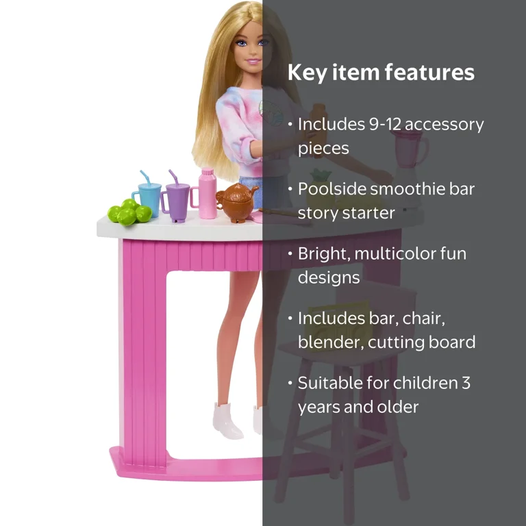 Barbie Accessories, Doll House Furniture and Decor, Poolside