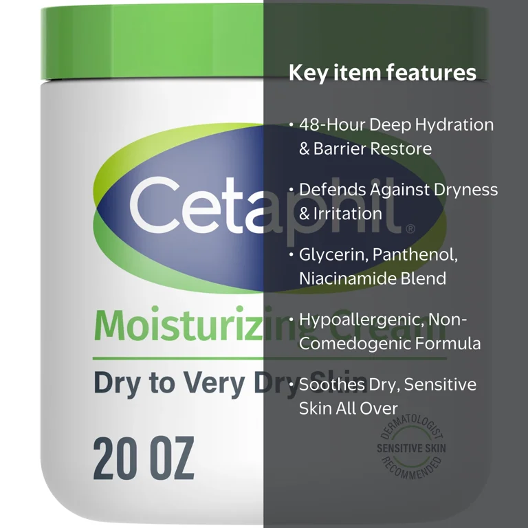 Cetaphil, Moisturizing Cream, 20 fl oz, Unscented, for Very Dry