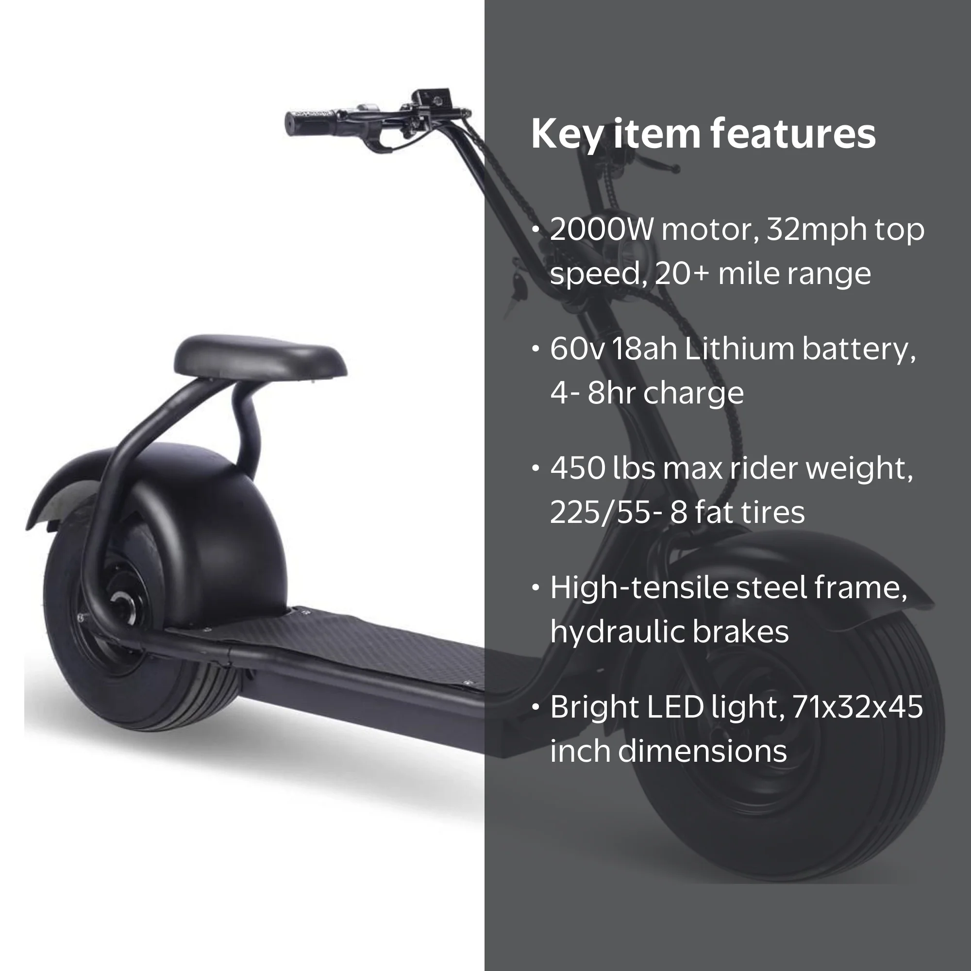 MotoTec Electric Scooter for Kindergarten Supply Transport