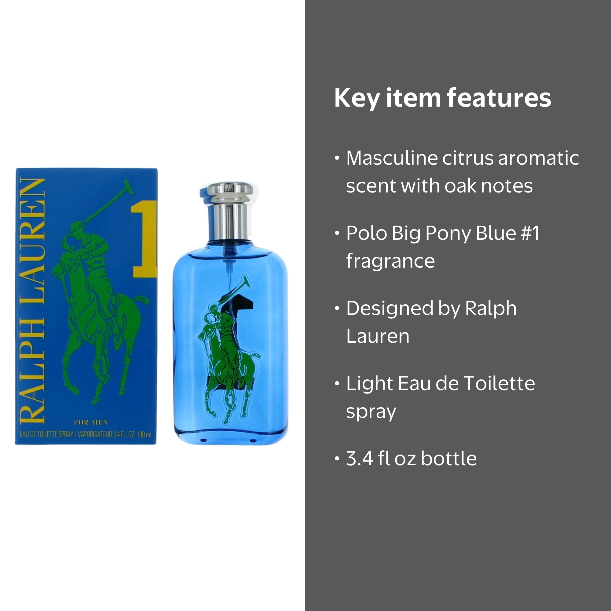 Ralph Lauren Polo Big Pony Collection #1 Perfume for Men - 3.4 oz