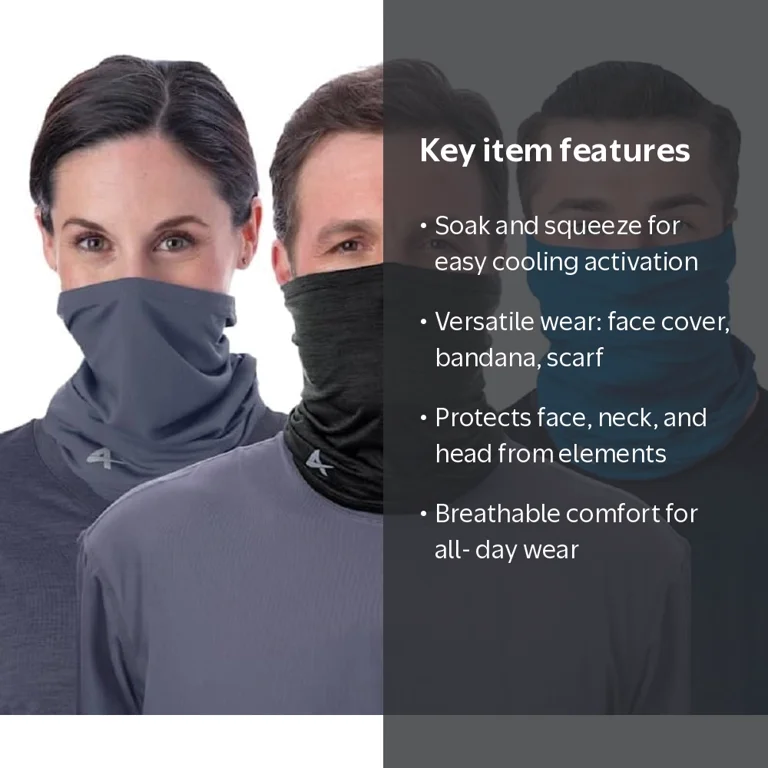 ソロイスト not neck gaiter face mask Arctic Cool, Cooling Face Mask, Set, Grey, 92% Polyester - Walmart.com