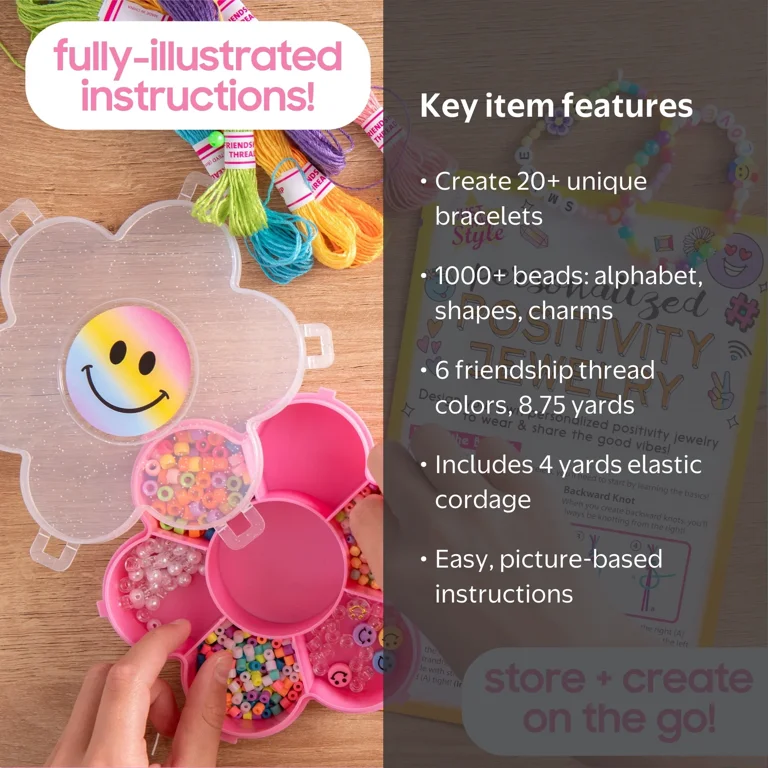 Just My Style Positivity Jewelry, Plastic, Boys and Girls, Child