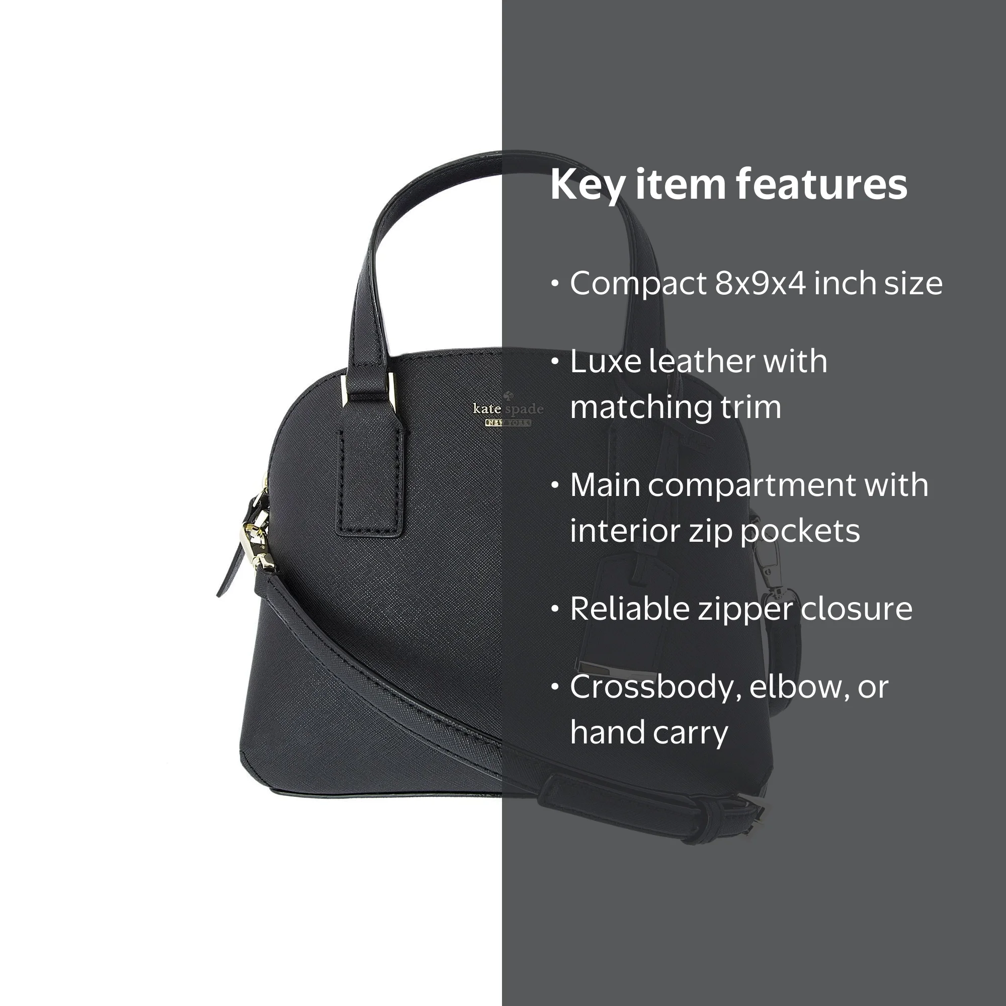 Kate Spade Cameron Street Small Lottie Ladies Black Leather