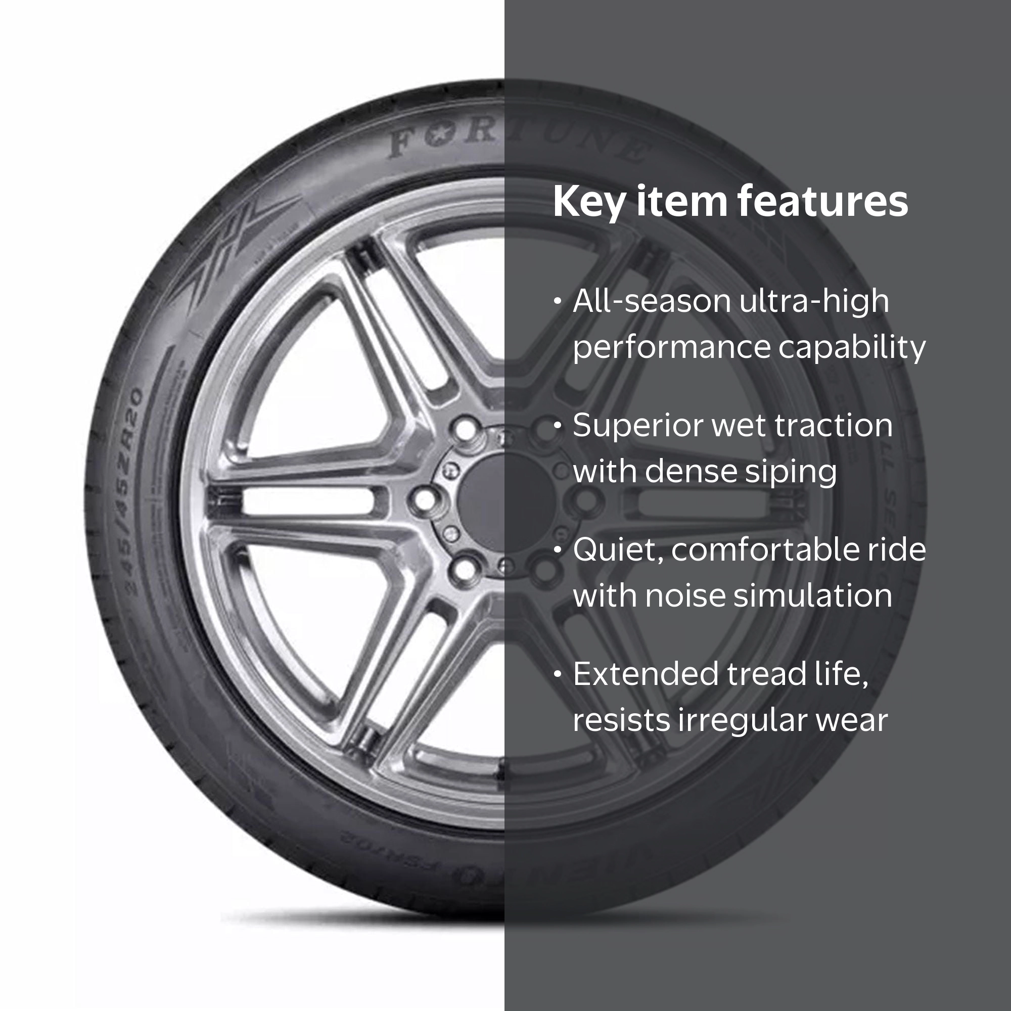 Fortune Viento FSR702 225/40R18 ZR 92Y XL AS Tire, Fits: 2014-15