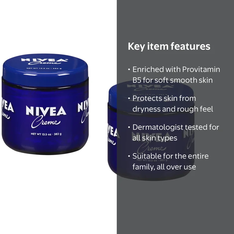 NIVEA, Creme, Rich Moisturizing Cream, 13.5 oz Jar, 2 Pack