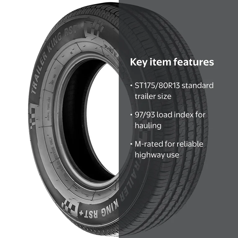 Trailer King RST ST 175/80R13 Steel Belted 8 Ply Trailer Tire