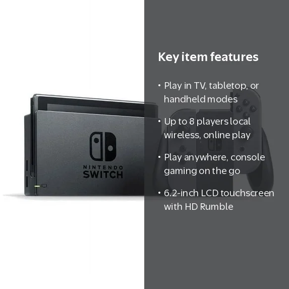 Pre-Owned Nintendo Switch V1 Gray - Good - Walmart.com