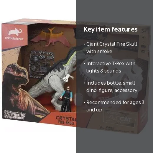 Animal Planet Crystal Fire Skull Playset (Lights & Sound