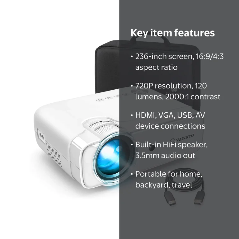 VANKYO Leisure D30 Portable Movie Projector with Built-in Speaker