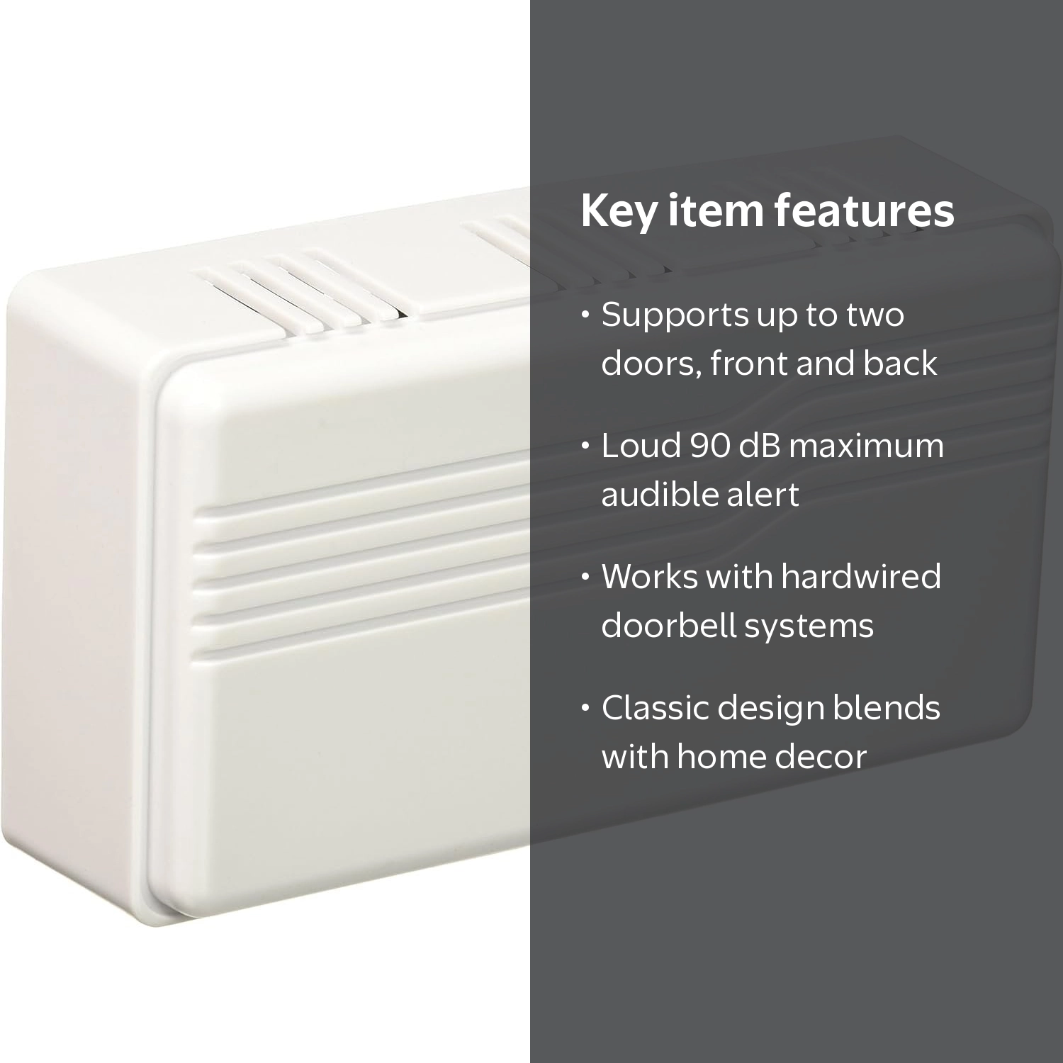 Heath Zenith SL-2796-02 Basic Series Wired Door Chime, White